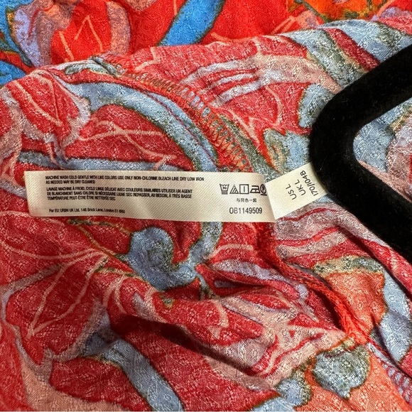 Intimately free people miles away Elegant Red Paisley floral Maxi Dress size L - Picture 8 of 11